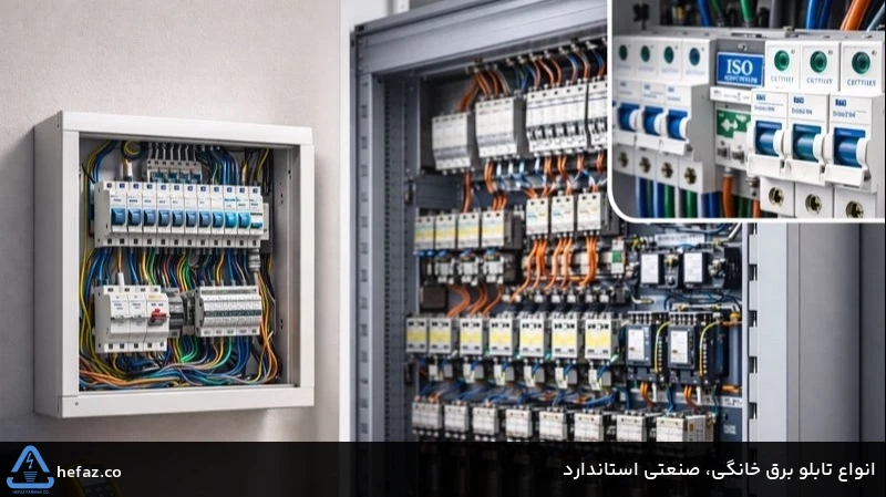 انواع تابلو برق خانگی، صنعتی استاندارد 