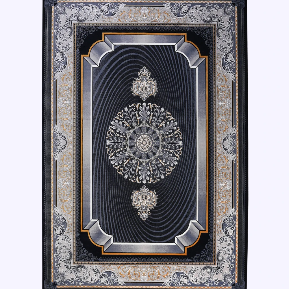 فرش طرح موج سرمه‌ای 700 شانه