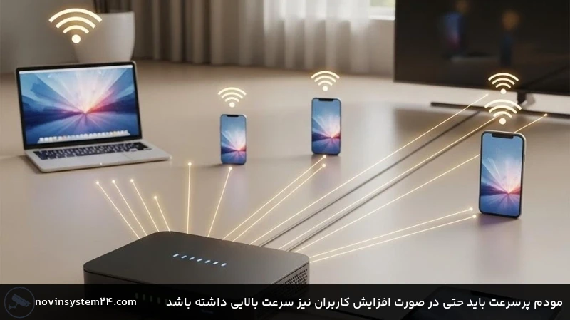 مودم پرسرعت باید حتی در صورت افزایش کاربران نیز سرعت بالایی داشته باشد مودم پرسرعت باید حتی در صورت افزایش کاربران نیز سرعت بالایی داشته باشد