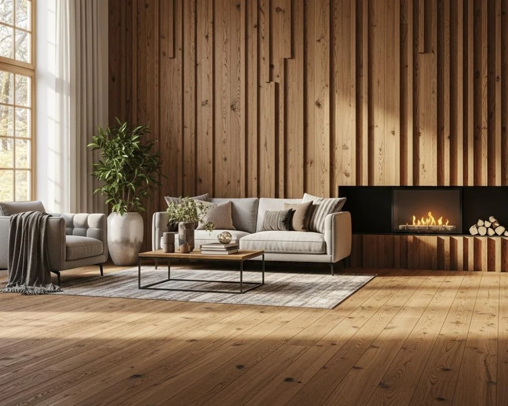 استفاده از چوب نراد در کف‌پوش و دیوار پوش برای دوام بیشتر