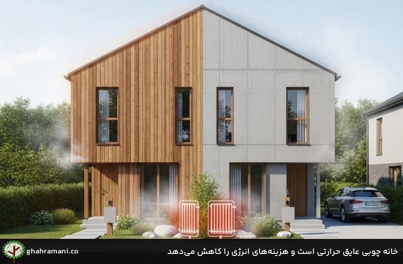 خانه چوبی عایق حرارتی است و هزینههای انرژی را کاهش میدهد خانه چوبی عایق حرارتی است و هزینههای انرژی را کاهش میدهد