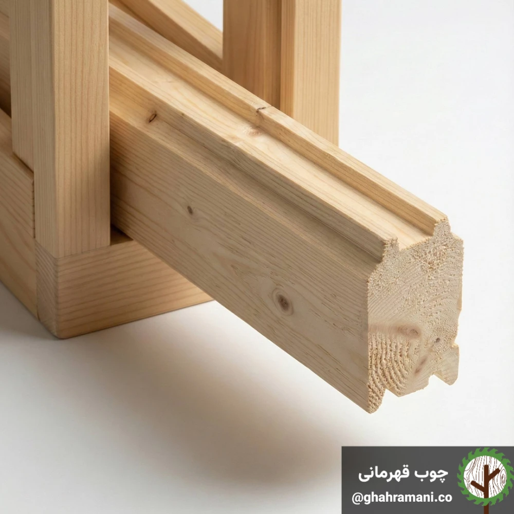 دیوار چوبی (Loghouse panel) 6000*142*52 میلی متر