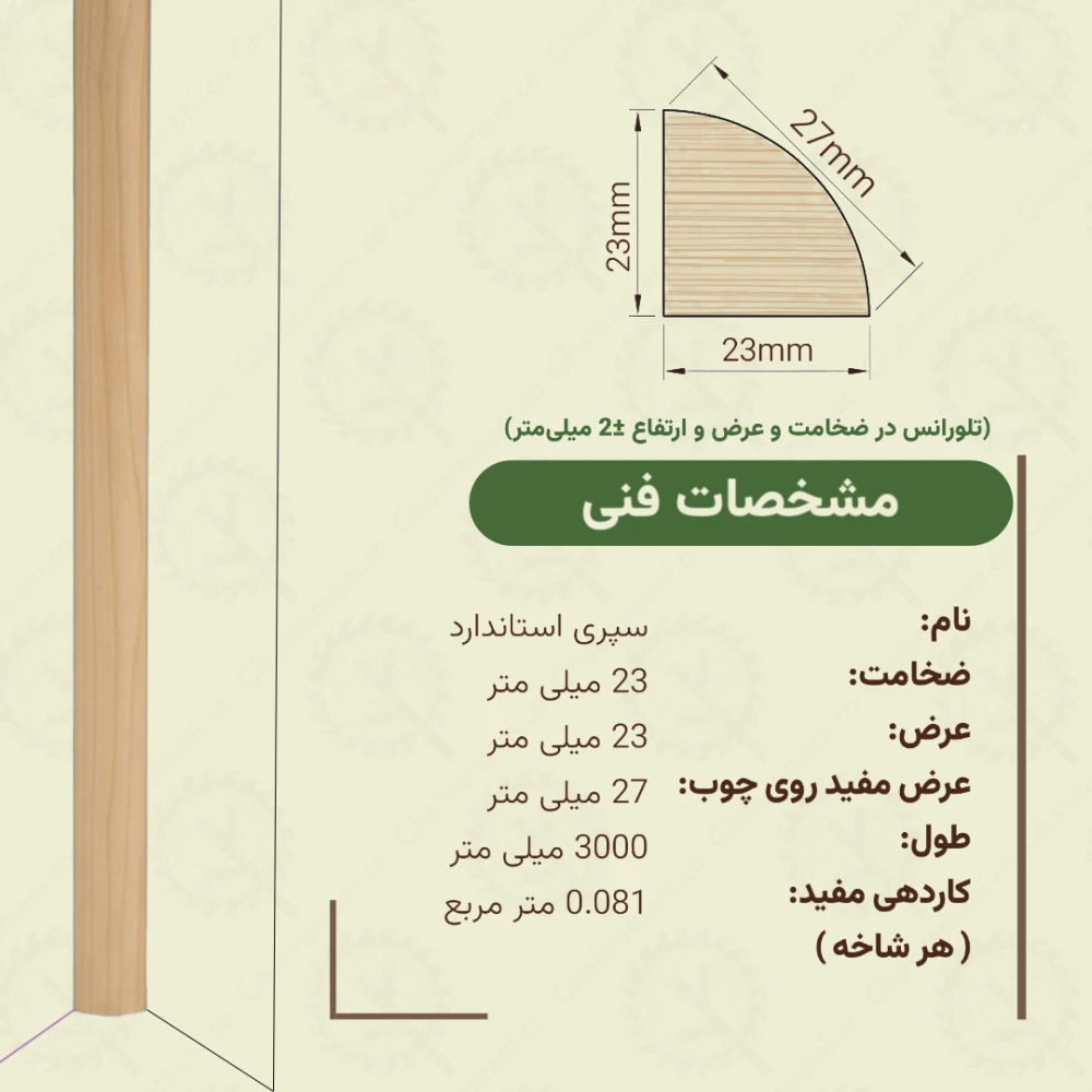 سه پری - تونیک - فیتیله 3 سانتی ساده 3متری