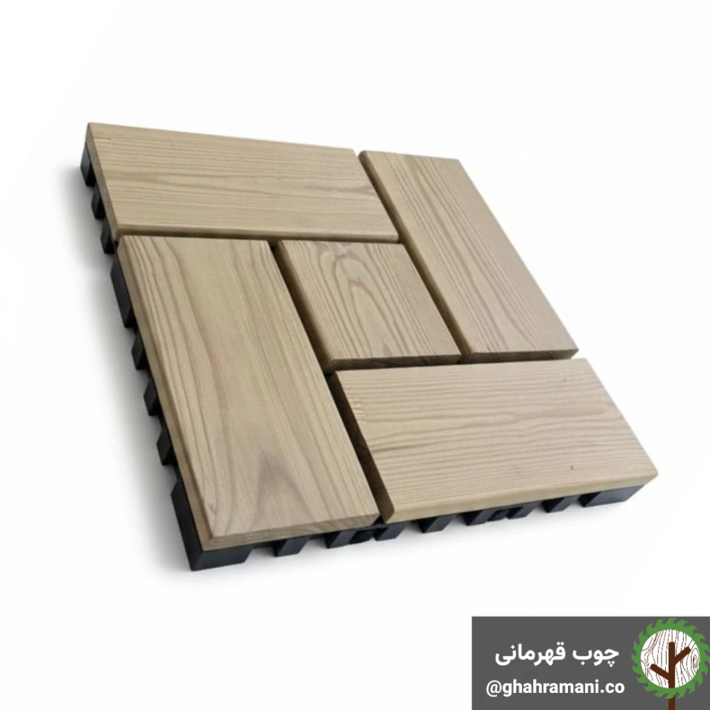 تایل ترموود 5 تکه برمودا | ابعاد 300×300×18 میلی‌متر