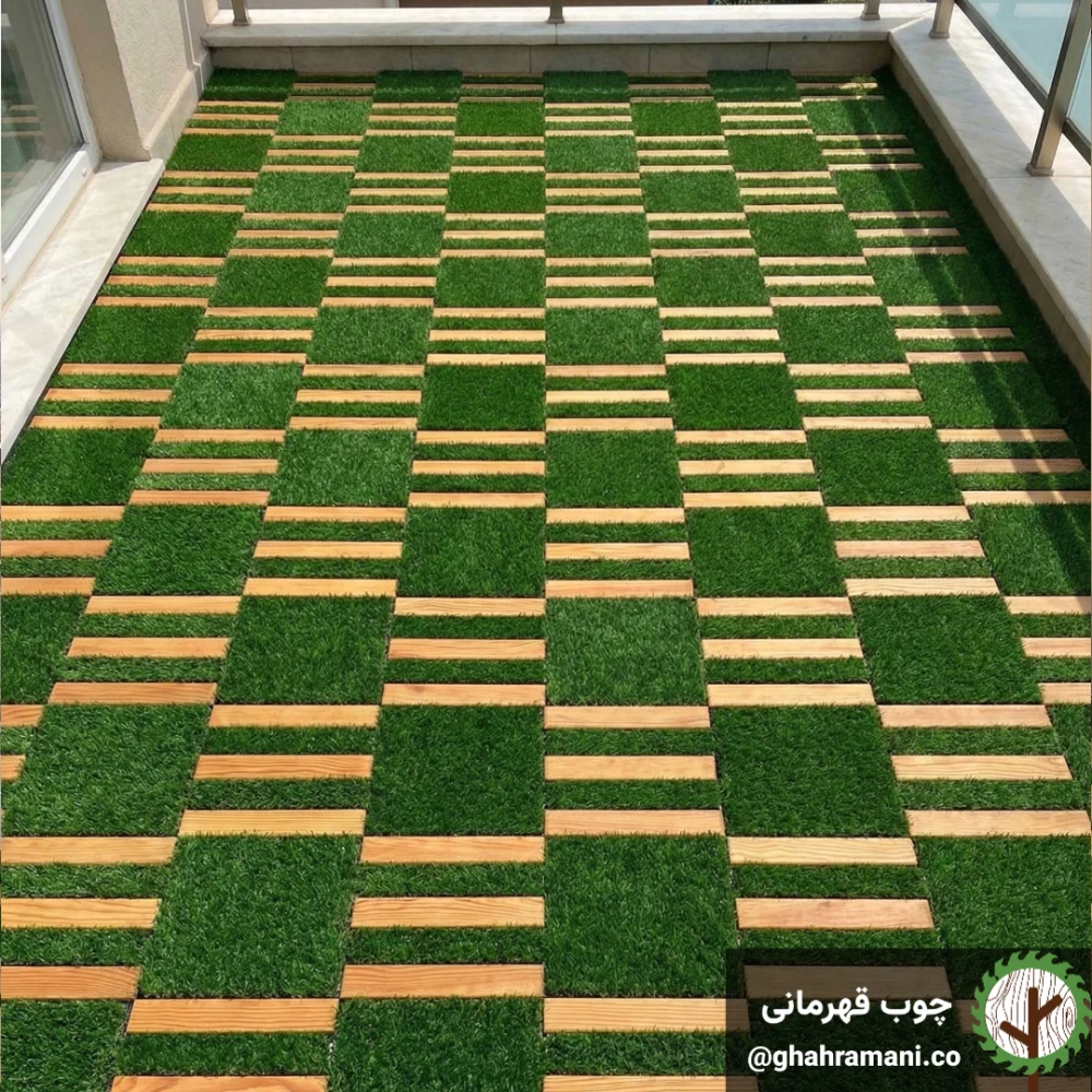 تایل چمن_ ترموود 5 تکه | ابعاد 300×300×19 میلی‌متر