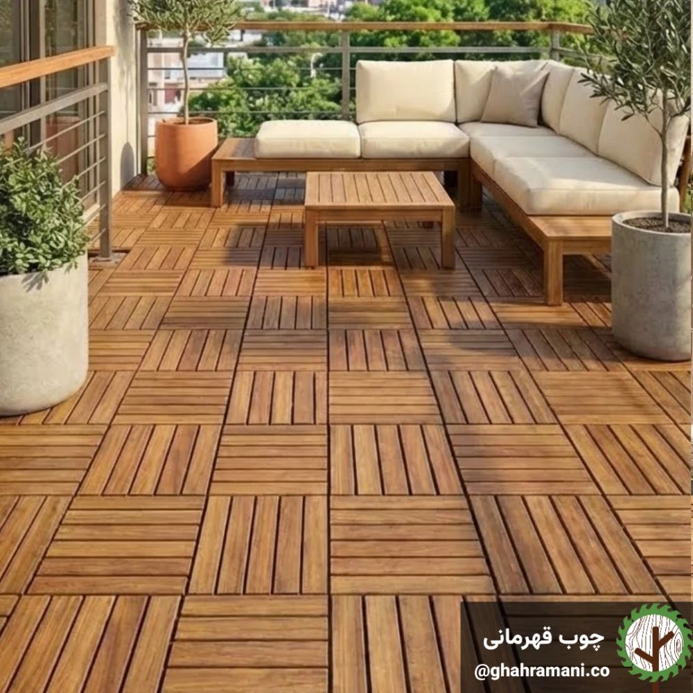 تایل ترموود 5 تکه 300*300*19 میلیمتر