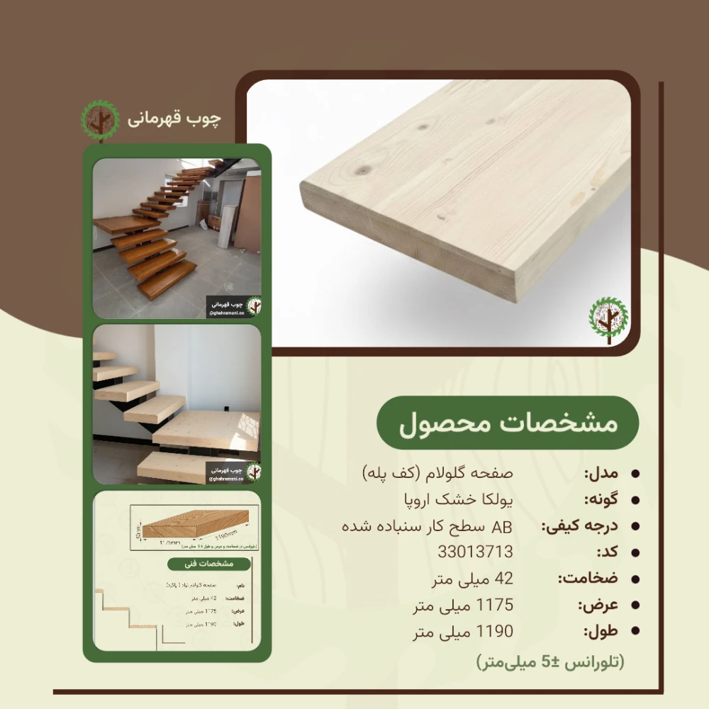 صفحه گلولام نراد سوپر خشک 1190*1175*42 میلی متر