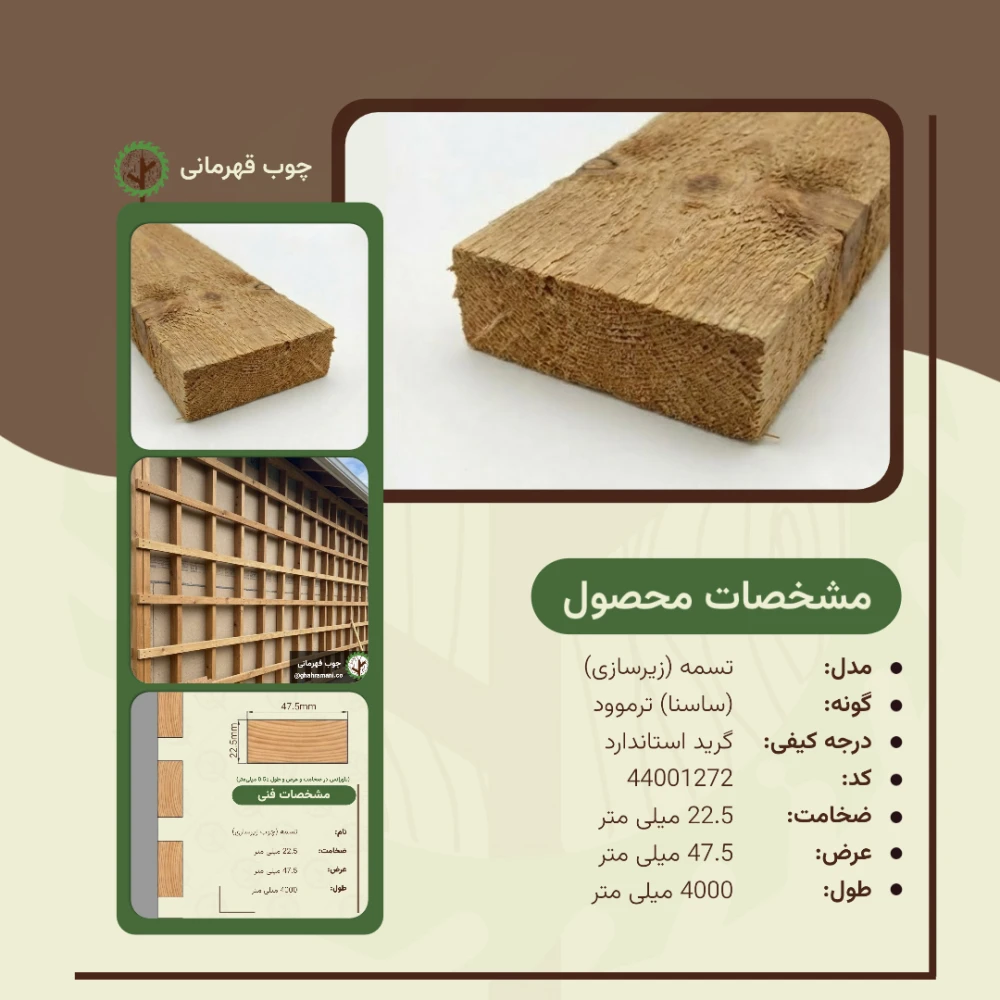 تسمه ترموود 4000*47.5*22.5 میلیمتر (5*2.5)