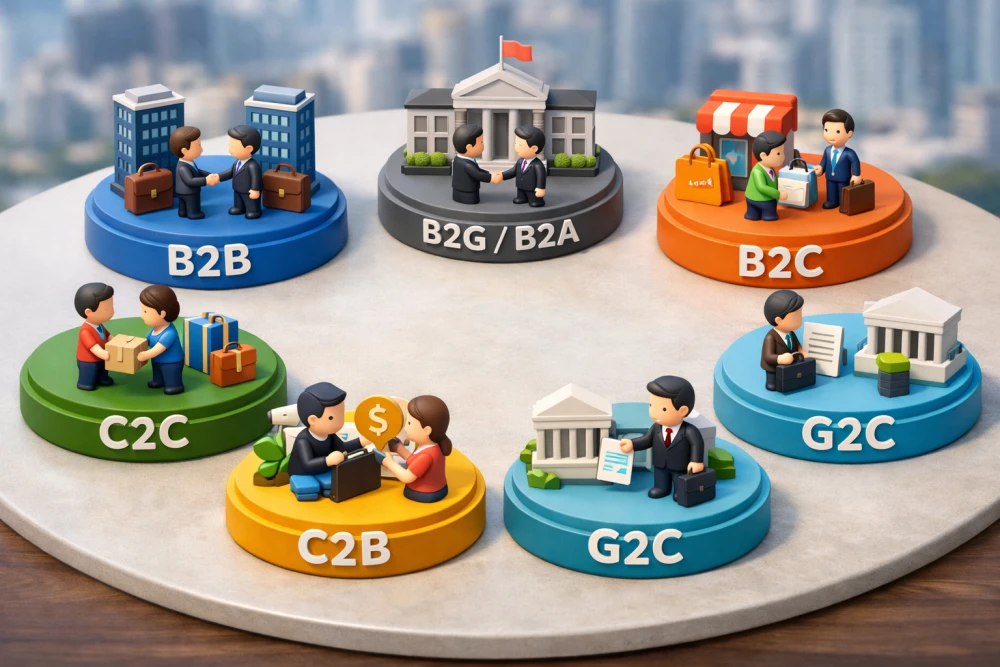 معرفی 7 مدل کسب‌وکار اصلی بر اساس نوع ارتباط