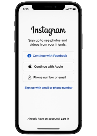کلیک روی Sign up یا Create new account