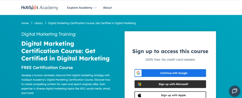 HubSpot Academy – Digital Marketing Certification Course