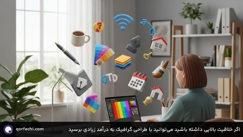 اگر خلاقیت بالایی داشته باشید می‌توانید با طراحی گرافیک به درآمد زیادی برسید