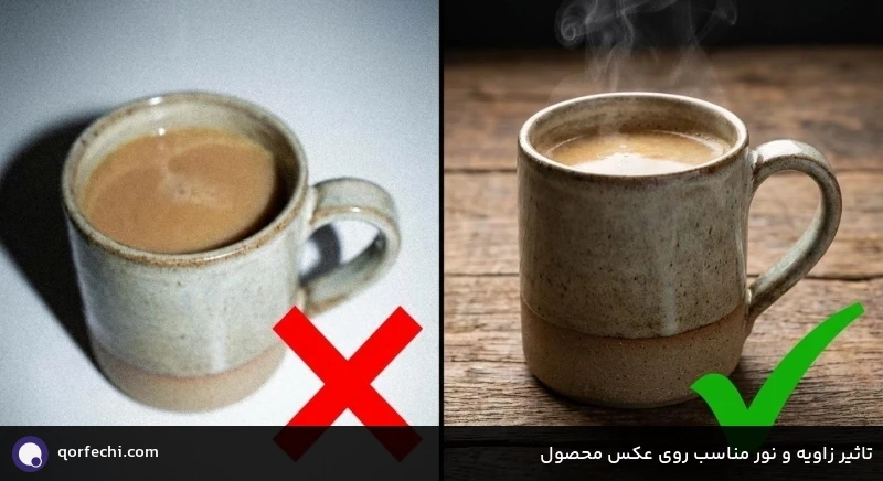 تاثیر زاویه و نور مناسب روی عکس محصول