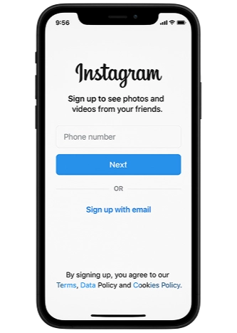 وارد کردن شماره تلفن یا ایمیل