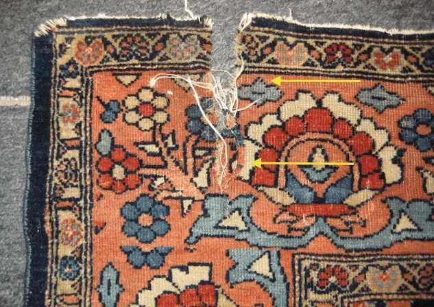 نحوه تعمیر یا رفع سوختگی فرش سجاده ای مسجد