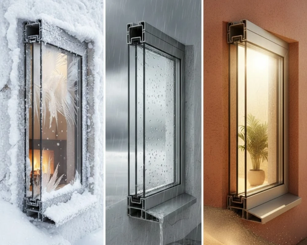 پنجره آلومینیوم چگونه با شرایط آب و هوایی مختلف سازگار است؟