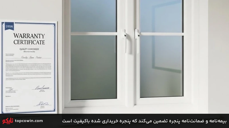 بیمه‌نامه و ضمانت‌نامه پنجره تضمین می‌کند که پنجره خریداری شده باکیفیت است