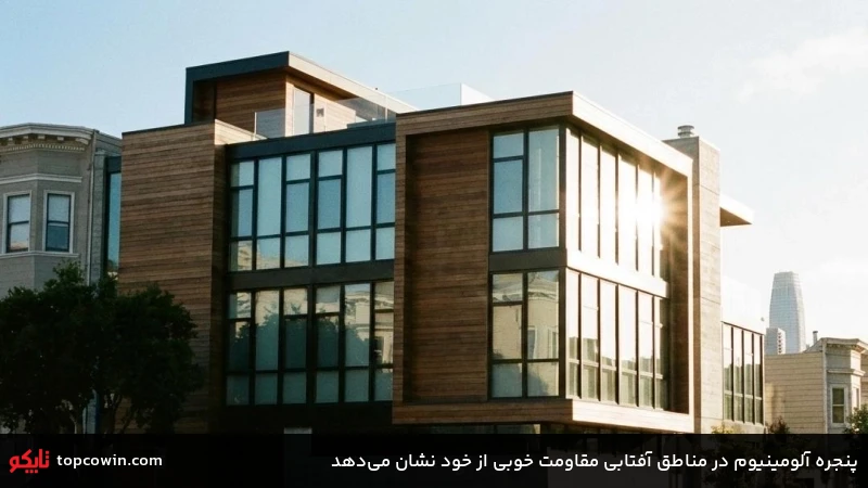 پنجره آلومینیوم در مناطق آفتابی مقاومت خوبی از خود نشان می&zwnj;دهد