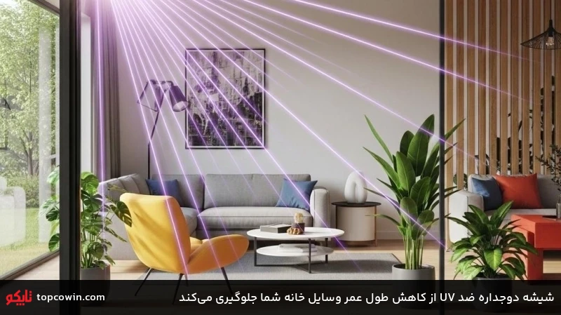 شیشه دوجداره ضد UV از کاهش طول عمر وسایل خانه شما جلوگیری می&zwnj;کند