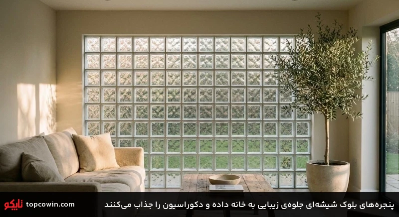 پنجره&zwnj;های بلوک شیشه&zwnj;ای جلوه&zwnj;ی زیبایی به خانه داده و دکوراسیون را جذاب می&zwnj;کنند