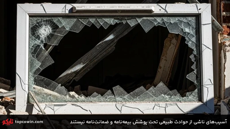 آسیب‌های ناشی از حوادث طبیعی تحت پوشش بیمه‌نامه و ضمانت‌نامه نیستند