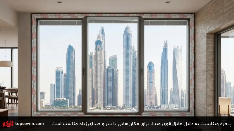 پنجره وینابست به دلیل عایق قوی صدا، برای مکان&zwnj;هایی با سر و صدای زیاد مناسب است